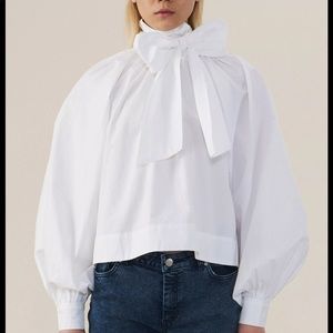 Ganni Cotton Poplin Blouse